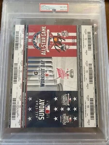 2018 Signed Mike Trout Uncut All-Star Ticket Panel PSA/COA - Picture 1 of 2