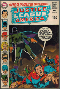 Justice League of America 79 Pollution Issue w/ Vigilante! 1970 Fine Dc Comic