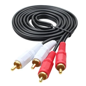 2 RCA Male to 2 RCA Male Audio Cable Connecting Wire for TV PC DVD AV CD LOT - Picture 1 of 10