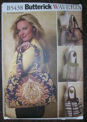 Butterick WAVERLY Vintage 2009 Sewing Pattern 5438 Tote Bag & Cell Phone Case - Image 1 of 2