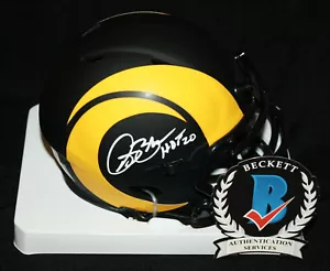 Isaac Bruce signed Eclipse Mini Helmet, LA/St Louis Rams, Beckett BAS WQ73508 - Picture 1 of 3