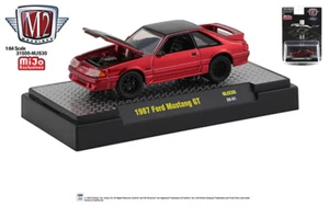 M2 Machines 1:64 Mijo Exclusives 1987 Red Ford Mustang GT Model 31500-MJ30-P5 - Picture 1 of 1