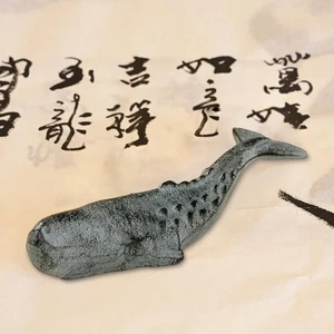 Whale Paperweight Cast Iron Cute Calligraphy Gift Animal Figurine Decorative - Picture 1 of 5