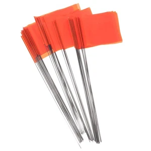 Banderas marcadoras de patio 48 un.: banderas de riego naranja para jardín césped - Imagen 1 de 12
