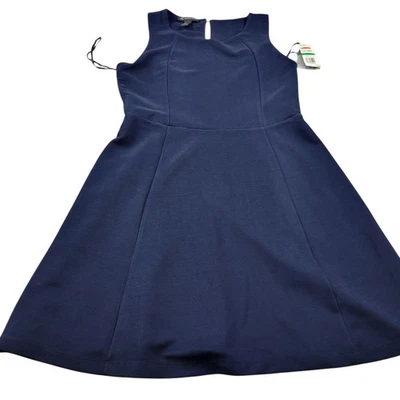 INC International Concepts  Dress Women’s Large Blue Navy Sleeveless Tags - Image 1 of 4