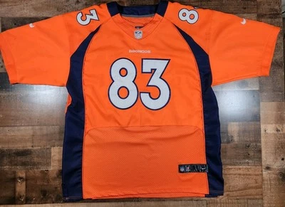 Camiseta Nike Denver Broncos Wes Welker para hombre 52 naranja #83 NFL Swoosh cosida  Foto 1 de 4