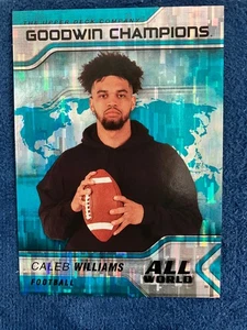Caleb Williams 2023 UD Goodwin Champions All World Teal Blue RC #AW-10 - Picture 1 of 4