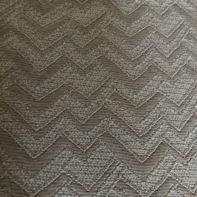 De Colección Poliéster Doble Punto Cargado Moca Patrón Zigzag Tela 72”L/63”W Foto 1 de 4