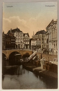 Utrecht, Oudegracht, Niederlande, handkolorierte Postkarte - Bild 1 von 2