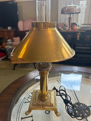 Lámpara de mesa Bouillotte de latón pantalla ajustable con patas Orient Express Istanbul Foto 1 de 4