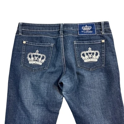 Pantalones de mezclilla Rock & Republic Victoria Beckham corona adornada tiro bajo talla 33 Foto 1 de 4