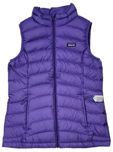PATAGONIA Girls XL (14) Purple DOWN SWEATER VEST Puffer Zip Up - Picture 1 of 4