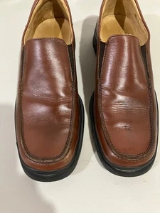 Mocassini Coach uomo pelle marrone casual slip on eleganti taglia 9 1/2 Geoffrey - Foto 1 di 4