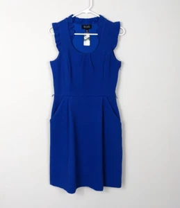 NWT Elle Ruffled Sleeveless A-Line Belted Dress With Pockets Size 6 NO BELT - Picture 1 of 8