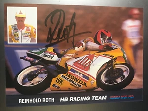 Autogramm Reinhold ROTH (2021 †) HB Racing HONDA NSR Motorrad Weltmeister 211xyz - Bild 1 von 1