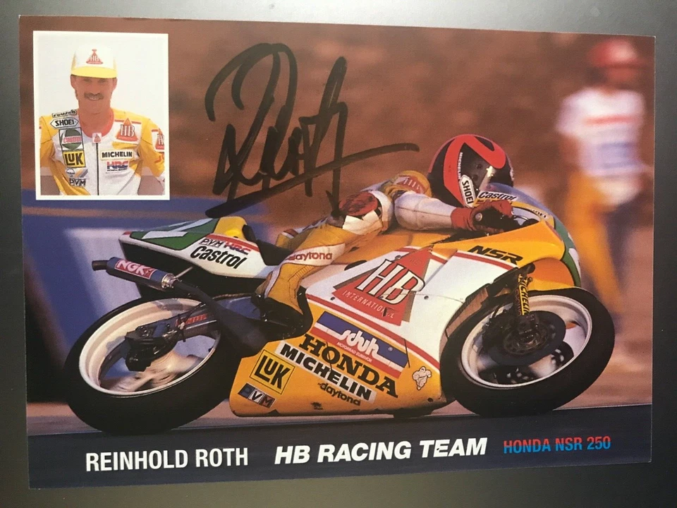 Autogramm Reinhold ROTH (2021 †) HB Racing HONDA NSR Motorrad Weltmeister 211xyz - Bild 1 von 1