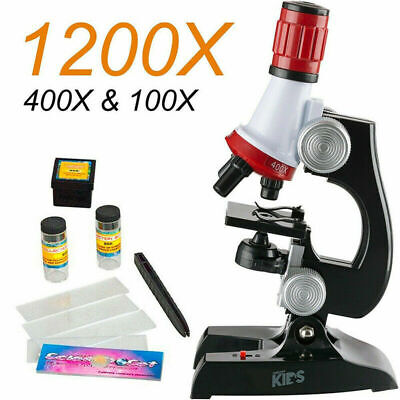 Kids Beginner HD Microscope 1200X Science Educational Toy Home School Child Gift • 12.54£