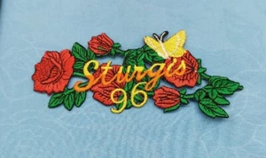 PARCHE DE MARIPOSA Y ROSA STURGIS 1996 TOTALMENTE NUEVO - Imagen 1 de 3