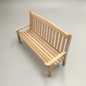 Unpainted Dollhouse Miniature 1:12 Scale Chair Seat Sofa Bench Furniture Wooden - Picture 1 of 2