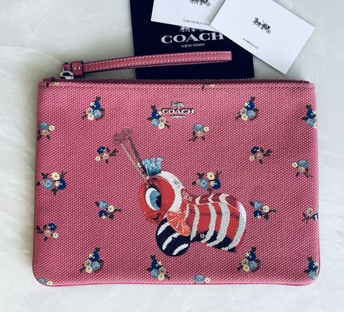 NUOVO SACCHETTO COACH FISHER PRICE BRUCO TELA ROSA MULTI FLOREALE STAMPATO 34305