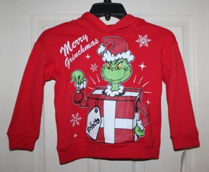 NWT "The Grinch" Merry Grinchmas Unisex Children's Size 5 Red Hoodie Grinchy - Picture 1 of 3