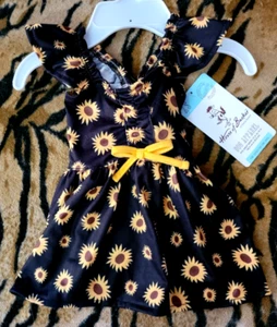 Pet Dress Dog Or Cat Sunflower Print Dress with Yellow Bow Xs Sm Ea. - Picture 1 of 4