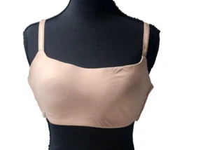 Victoria Secret Beige Lined Wireless Pullover Bandeau Bra w/Adj Straps Size XL - Picture 1 of 7