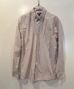 Eddie Bauer Mens Dress Shirt Plaid Wrinkle Free Relaxed Fit Size Large Tall - Picture 1 of 5