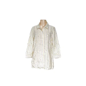 Coldwater Creek Multicolor Striped Linen Button-Up Top - Picture 1 of 4