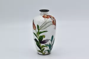 Meiji Japanese Ginbari Cloisonne Vase 19th Century Enamel - Picture 1 of 7