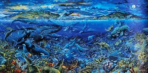 Robert Lyn Nelson From Sea to shining Sea HAND SIGNED Mixed media ocean Sea art - Picture 1 of 13