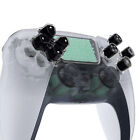Dpad Action Buttons Three-Tone Black & Clear w/ White Symbols for ps5 Controller