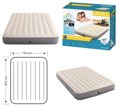 Intex Luftbett Queen Dura-Beam 203 x 152 cm - Luftmatratze Camping 2 Personen