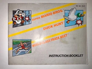 Super Mario Bros Duck Hunt World Class Track Meet Nintendo NES Manual Booklet - Picture 1 of 3