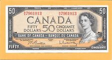 1954 CANADIAN 50 DOLLAR BILL B/H7961013 VERY NICE CRISP OFF CUT (CIRCULATED)