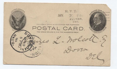 1904 Felton DE RFD handstamp on postal card [S.3477] - Image 1 of 3