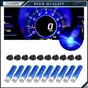 10x T5 PC74 Twist Lock Wedge Instrument Panel LED Light Bulb Socket Ultra Blue - Picture 1 of 11