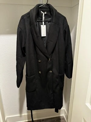 GRACE KARIN Winter Coats For Women Double Breasted Pea Coats Mid Long Wool Coats - Image 1 of 4