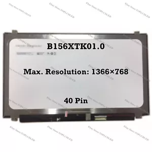 B156XTK01.0 HD 1366x768 LED schermo LCD laptop ricambio pannello digitalizzatore 40 pin - Foto 1 di 1