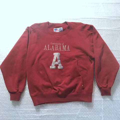 Vintage UA University of Alabama Crimson Roll Tide Russell Athletics Sweatshirt Cover