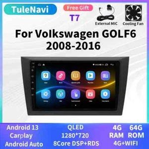 For Volkswagen VW Golf 6 Video Player Android CarPlay Car Radio Multimedia GPS - Picture 1 of 30
