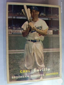 1957 Topps #45 Carl Furillo EX - Imagen 1 de 3