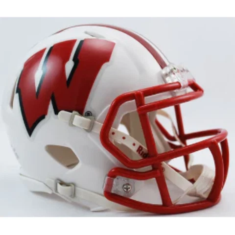 Wisconsin Badgers NCAA Mini Speed Football Helmet- NCAA Cover