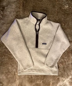 Patagonia Synchilla Jacket Mens XS Half Zip Fleece Pullover Sweater Oatmeal - Picture 1 of 7