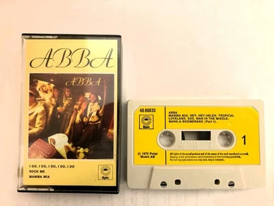 ABBA, SELF TITLED, ORIGINAL 1975 UK CASSETTE TAPE, PAPER LABELS, EXCELLENT - Image 1 of 4