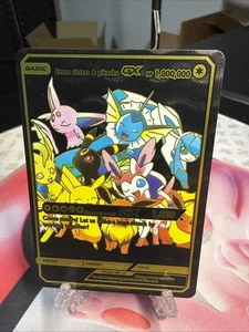 Eevee Sisters & Pikachu GX Black Foil Fan Art Vinyl Sammler Pokemon Karte - Bild 1 von 2