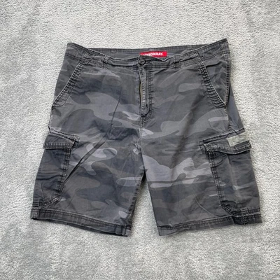 Unionbay Shorts Mens 38 Gray Camo Cargo Utility Pockets Cotton y2k Baggy - Image 1 of 4
