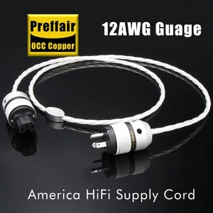 Hi-End Einkristall Silber AC Stromkabel US EU Stecker für Audio Verstärker Kabel - Bild 1 von 22