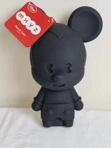 Disney Store Neu MXYZ Mickey Mouse Federmäppchen Schwarz Gummi Mit Etikett. - Bild 1 von 8