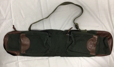 Estuche/bolso de mano vintage ORVIS Battenkill de cuero/lona para caña de pescar con mosca Foto 1 de 4